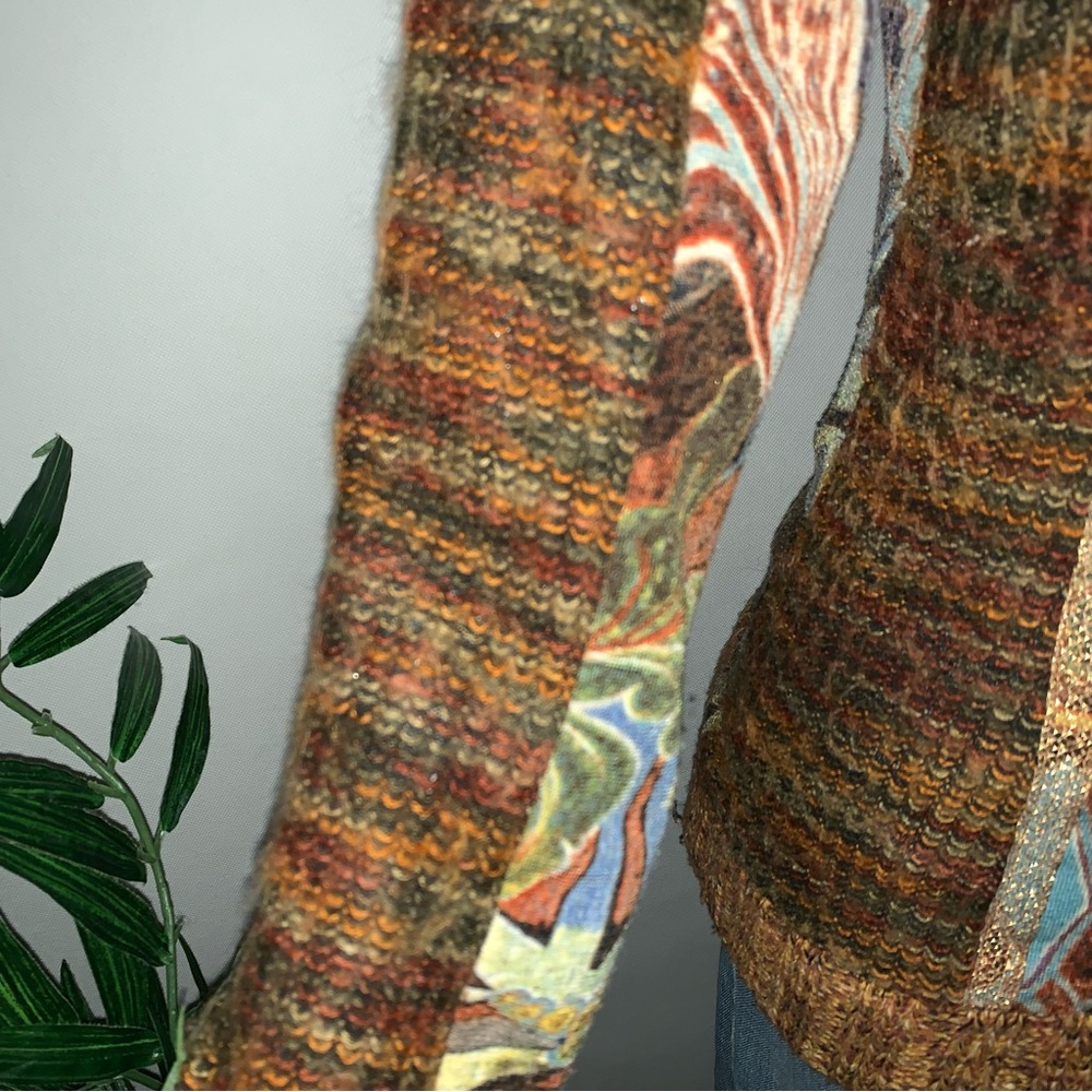 F U N K Y :: Unique Vintage Y2k Knit Mixed Media Sweater View 4